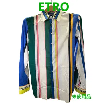 ETRO 컬러풀 스트라이프 긴팔 셔츠