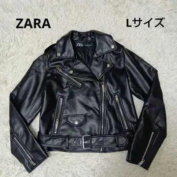 ZARA 블랙 더블 라이더 L 사이즈 인조 가죽
