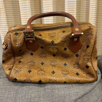 MCM 로고 프린트 핸드백 중형
