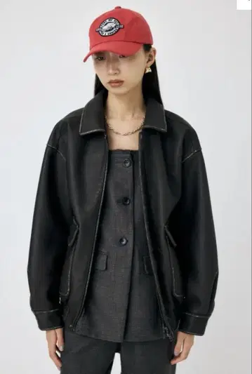 FAUX LEATHER OVER 자켓