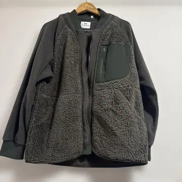 유니클로 플리스 자켓 남성용 그린 L