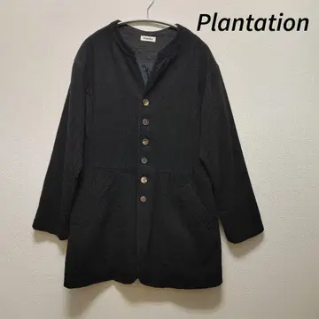 Plantation 플랜테이션 코트 노카라 블랙