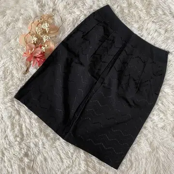 케티 KETTY 블랙 지그재그 패턴 타이트 스커트 2(M) 일본제