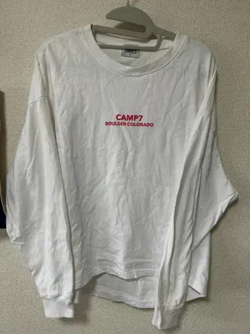 CAMP7 백로고 프린트 롱T 여성 화이트 M