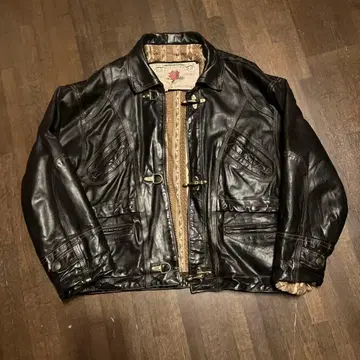 80s 90s 빈티지 가죽 파이어맨 자켓