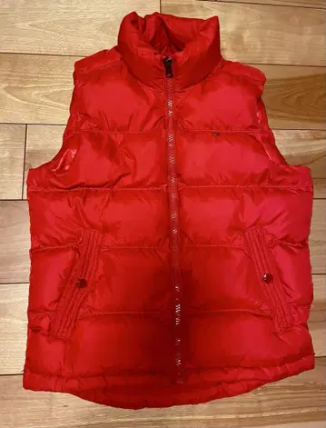 TOMMY HILFIGER 레드 다운 베스트 L 사이즈
