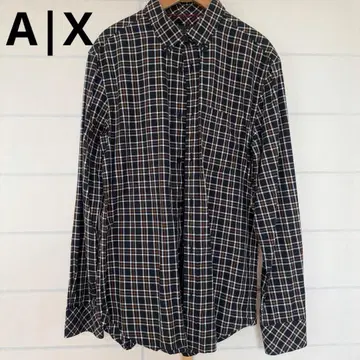 A|X ARMANI EXCHANGE 체크 무늬 긴팔 셔츠