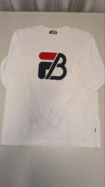 BE:FIRST x FILA 콜라보 긴팔티 프린트 화이트 L