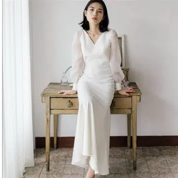 RINWA 화이트 웨딩 드레스