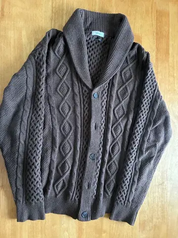 SHIPS any 캐시미어 혼방 브라운 가디건