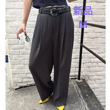 후즈후 갤러리 턱 팬츠 그레이