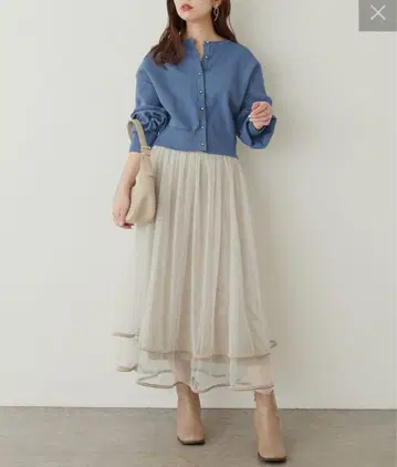 natural couture 밑단 벨로아 튤 캉캉 스커트