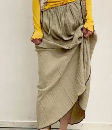 BASERANGE shok wrap skirt 베이지