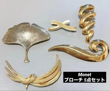 monet 모네 브로치 5점 세트 묶음 판매 액세서리 골드