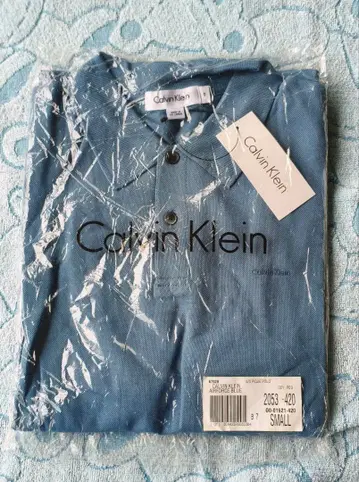 새상품 Calvin Klein 피케 셔츠 파랑 S