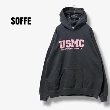 y104725 소피 프린트 후드티 USMC 밀리터리 속기모