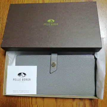 새상품 페레보르사 PELLE BORSA 얇은 타입 장지갑 그레이지