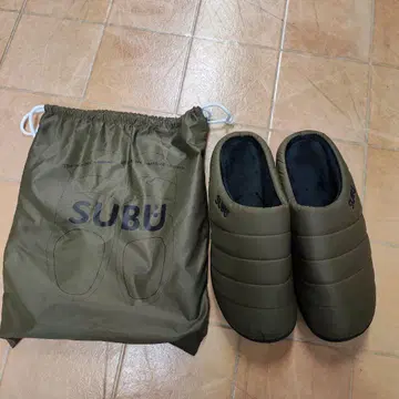 SUBU 슬립온 올리브색 수납 봉투 포함