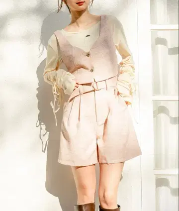 [ mideal ] spring tweed short pants 핑크