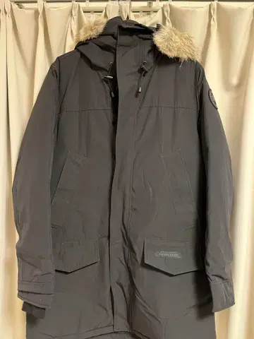 CANADA GOOSE 그레이 롱 다운 자켓
