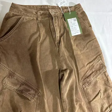 브라운 카고 팬츠 코튼 혼방 4 포켓