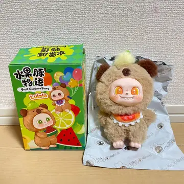 Lulala 루랄라 과일 돼지 이야기 봉제 인형 키링 옐로우 컬러