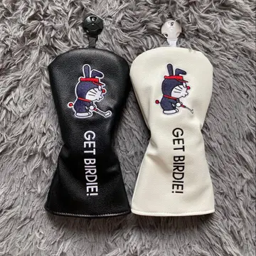 새상품 도라에몽 골프클럽헤드커버 페어웨이 우드 2개 화이트+블랙