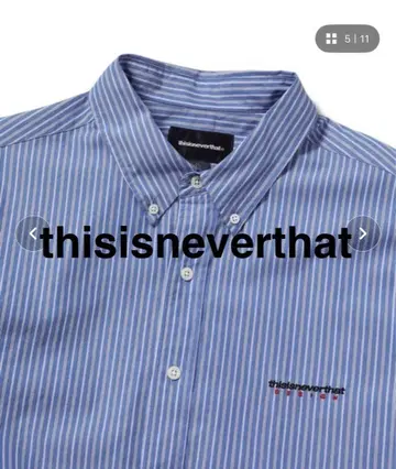 thisisneverthat 스트라이프 버튼 다운 셔츠
