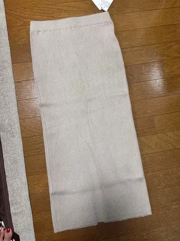 MURUA 리브 니트 롱 스커트