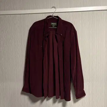 Eddie Bauer 버건디 긴팔 셔츠 XL