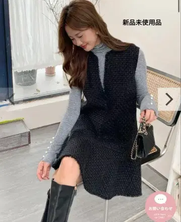 가격 인하 중 [ 미사용 새상품 ] 트위드 원피스 벌스데이 바쉬