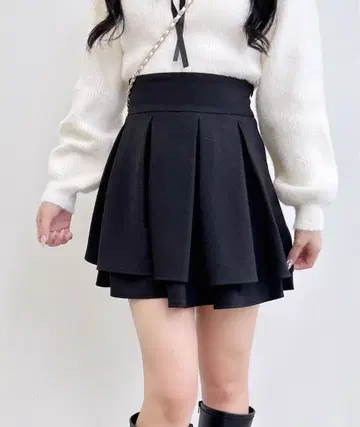 [ INGNI ] 스커트 플레어 스커트 블랙