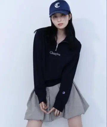 새상품 FRAY I.D 턱 벌룬 스커트 그레이 체크 1