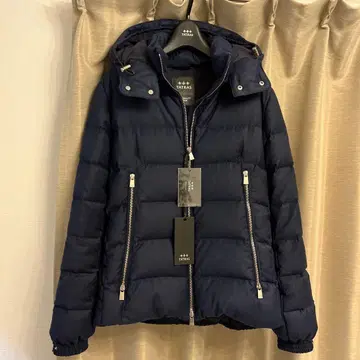 TATRAS 네이비 후드 부착 다운 자켓