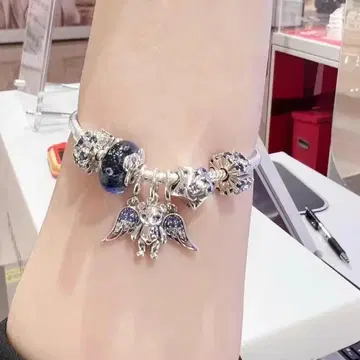 판도라 은색 엔젤 참 팔찌