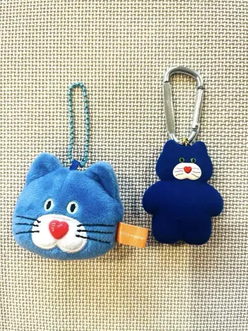 [ mojojojo 파랑 고양이 키링 ] 2개 세트