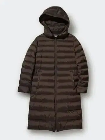 UNIQLO 울트라 라이트 다운 롱 코트 M 사이즈 다크 브라운