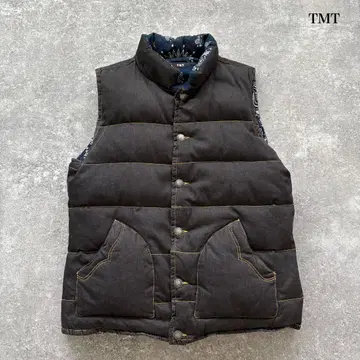 [ TMT ] 티엠티 다운 베스트 페이즐리 반다나 콘초 버튼