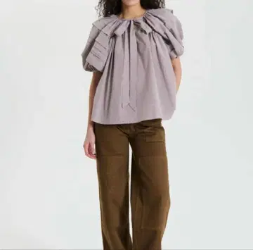 Cecilie Bahnsen 반팔 블라우스