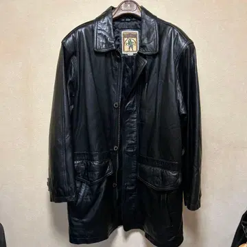 쿨 조 클래식 블랙 가죽 코트