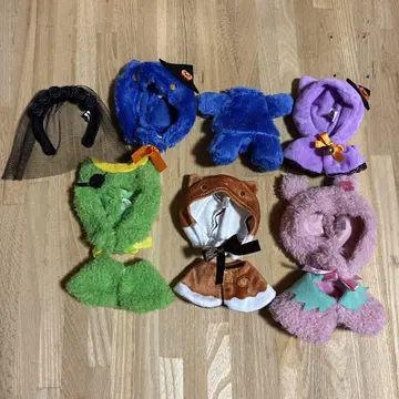 가챠가챠 10cm 인형용 갈아입는 판초 할로윈 등