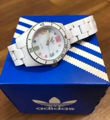 adidas 화이트 디지털 시계 10 ATM