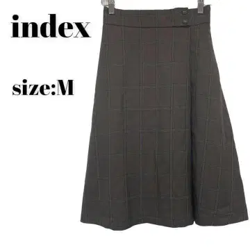 인덱스 index 스커트 무릎 기장 허리밴딩 안감 있음 M