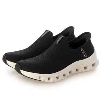 SKECHERS 25.0cm 슬립온 스니커즈 블랙