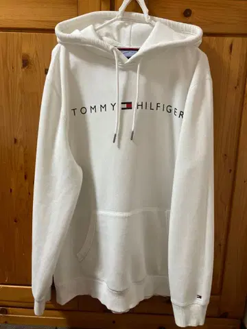 TOMMY HILFIGER 화이트 후드티 XL 속기모