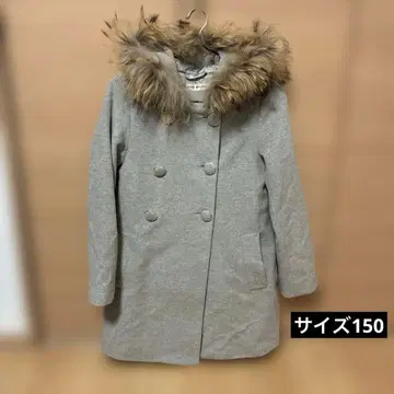 [ pom ponette ] 그레이 더플 코트 사이즈 150