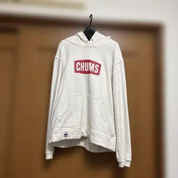 CHUMS 후드 부착 후드티 L 크림
