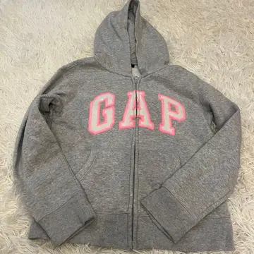 GAP 후드티 지퍼 그레이 헤이세이 갸루 y2k 스팽글 그런지