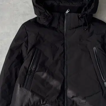 14872 EVISU 러버 로고 다운 코트 블랙 컬러
