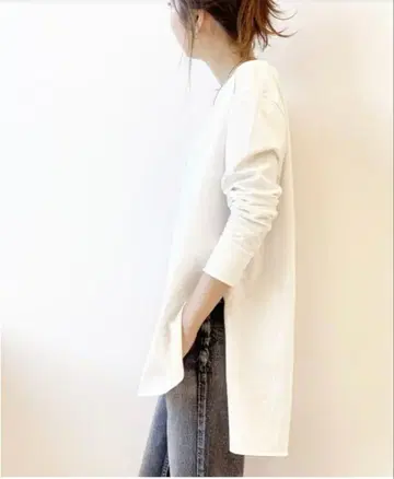 새상품 [ spick & span ] 사이로 프리미엄 코튼 롱 T